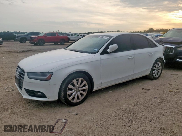 2013 Audi A4 Premium с VIN WAUAFAFL4DA197374, выставлен на аукционе Copart как лот 58561765 с пробегом 118 832 миль миль и Чистый • Clean title. История ставок и продаж доступна на DreamBid. Изображение 1.