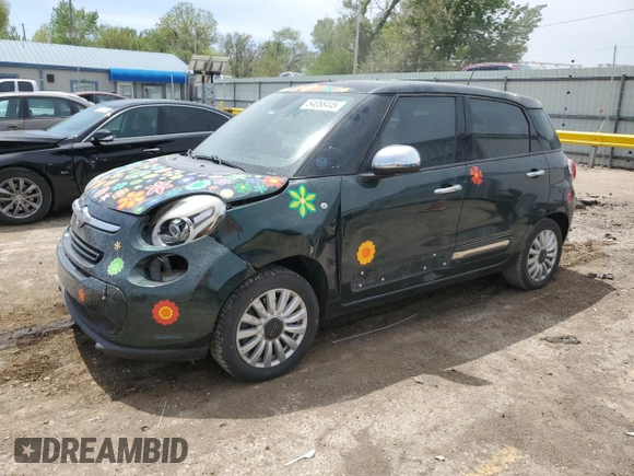 2015 FIAT 500L Lounge with VIN ZFBCFACH2FZ034998, listed as a Copart auction lot 54058445 with 149,247 mi miles and Salvage title. Bid and sale history available at DreamBid. Image 1.