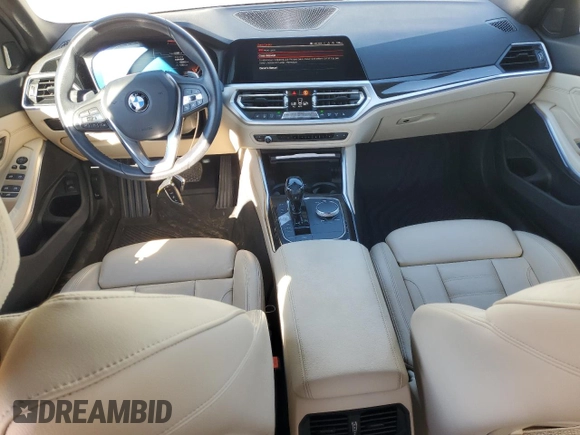 2019 BMW 3 Series 330i with VIN WBA5R1C59KAK09787, listed as a Copart auction lot 49501565 with 22,383 mi miles and Salvage Title. Bid and sale history available at carsss.com. Image 8.