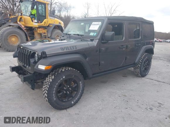 2021 Jeep Wrangler Unlimited Sport S with VIN 1C4HJXDN9MW822281, listed as a IAAI auction lot 41163183 with 23,665 mi miles and . Bid and sale history available at DreamBid. Image 20.