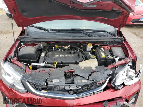 2018 Chevrolet Sonic LT z VIN 1G1JD5SH6J4104665, wystawiony jako Copart lot #55345805 z przebiegiem 45 607 mil mil oraz Szkoda całkowita • Salvage title. Historia ofert i sprzedaży dostępna na DreamBid. Obrazek 11.