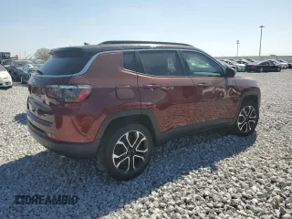2022 Jeep Compass Limited z VIN 3C4NJDCB5NT209672, wystawiony jako Copart lot #52318405 z przebiegiem 22 977 mil mil oraz Szkoda całkowita • Salvage title. Historia ofert i sprzedaży dostępna na DreamBid. Obrazek 3.