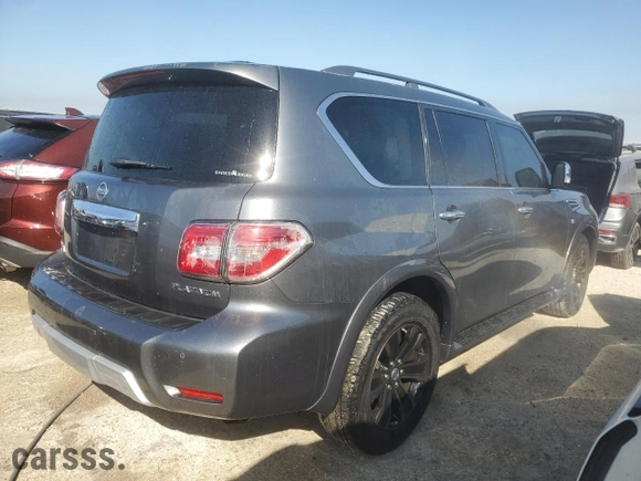 2017 Nissan Armada Platinum with VIN JN8AY2NF7H9301155, listed as a Copart auction lot 81598824 with NaN miles and Non Repairable. Bid and sale history available at carsss.com. Image 3.