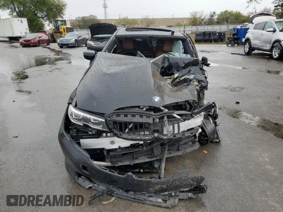 2019 BMW 3 Series 330i xDrive with VIN WBA5R7C52KAJ80510, listed as a Copart auction lot 46527915 with 0 mi miles and Non Repairable. Bid and sale history available at carsss.com. Image 5.