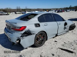 2023 BMW 3 Series 330i with VIN 3MW69FF02P8C97702, listed as a Copart auction lot 49608915 with 0 mi miles and Salvage Title. Bid and sale history available at carsss.com. Image 3.