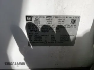2015 Cadillac SRX Premium Collection with VIN 3GYFNGE31FS607737, listed as a Copart auction lot 44820555 with 0 mi miles and Salvage Title. Bid and sale history available at carsss.com. Image 13.