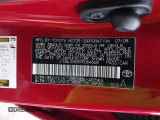 2009 Toyota Corolla with VIN JTDBL40E899064668, listed as a IAAI auction lot 41889355 with 168,145 mi miles. Bid and sale history available at carsss.com. Image 9.
