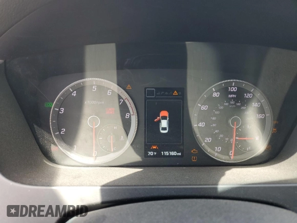 2015 Hyundai Sonata Sport with VIN 5NPE34AB5FH259115, listed as a Copart auction lot 50923435 with 115,160 mi miles and Salvage Title. Bid and sale history available at carsss.com. Image 9.
