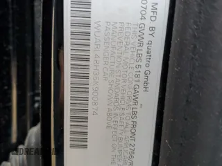 2005 Audi S4 z VIN WUARL48H35K900874, wystawiony jako Copart lot #72116854 z przebiegiem 73 706 mil mil oraz Szkody całkowita. Historia ofert i sprzedaży dostępna na DreamBid. Obrazek 12.