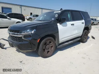 2022 Chevrolet Tahoe Commercial with VIN 1GNSCLED0NR305201, listed as a Copart auction lot 75034054 with 35,053 mi miles and Salvage Title. Bid and sale history available at carsss.com. Image 1.