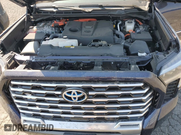 2023 Toyota Tundra Capstone Hybrid with VIN 5TFVC5DBXPX033319, listed as a Copart auction lot 73779344 with 9,723 mi miles and Salvage title. Bid and sale history available at DreamBid. Image 11.