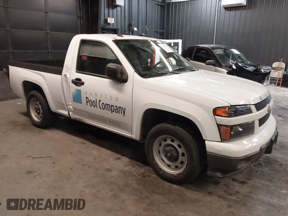 2012 Chevrolet Colorado Work Truck with VIN 1GCCSBF95C8143055, listed as a IAAI auction lot 40405619 with 45,772 mi miles. Bid and sale history available at carsss.com. Image 1.