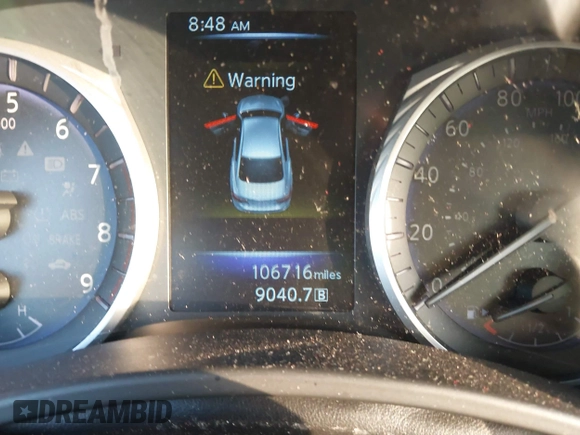 2017 Infiniti Q50 3.0t Premium with VIN JN1EV7AR1HM840809, listed as a IAAI auction lot 40866899 with 106,716 mi miles. Bid and sale history available at carsss.com. Image 15.