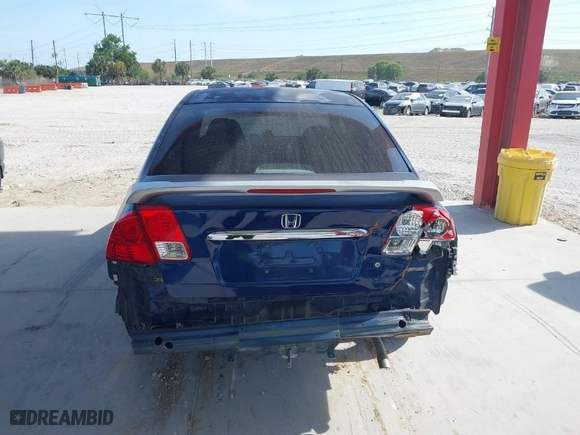 2004 Honda Civic LX with VIN 2HGES16504H520579, listed as a IAAI auction lot 41978506 with 173,511 mi miles. Bid and sale history available at carsss.com. Image 6.