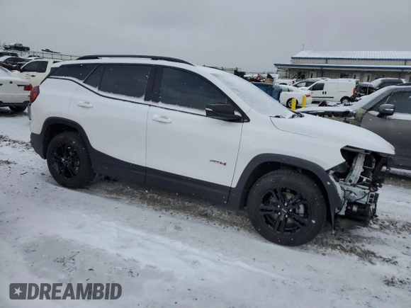 2022 GMC Terrain AT4 with VIN 3GKALYEV8NL153545, listed as a Copart auction lot 87450024 with 85,176 mi miles and Salvage Title. Bid and sale history available at DreamBid. Image 4.