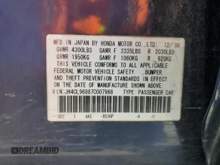 2007 Acura TSX with VIN JH4CL96887C007968, listed as a Copart auction lot 49285985 with 162,385 mi miles and Salvage Title. Bid and sale history available at carsss.com. Image 13.