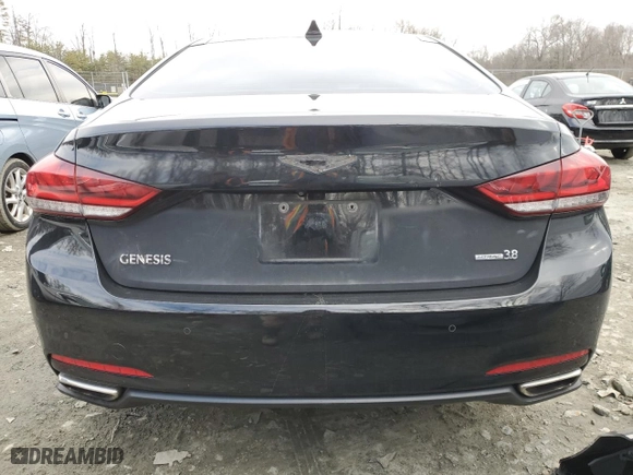 2015 Hyundai Genesis 3.8L with VIN KMHGN4JEXFU039273, listed as a Copart auction lot 45226855 with 0 mi miles and Salvage Title. Bid and sale history available at carsss.com. Image 6.
