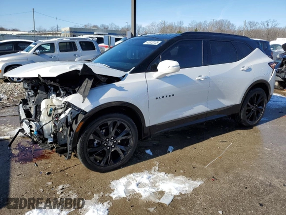 2022 Chevrolet Blazer RS with VIN 3GNKBKRS1NS152170, listed as a Copart auction lot 45322235 with 30,025 mi miles and Salvage title. Bid and sale history available at DreamBid. Image 1.
