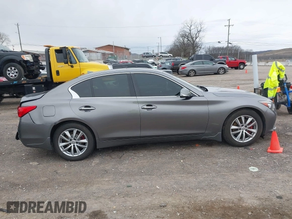 2016 Infiniti Q50 Premium with VIN JN1EV7AR5GM345768, listed as a IAAI auction lot 41738518 with 124,783 mi miles and . Bid and sale history available at carsss.com. Image 13.
