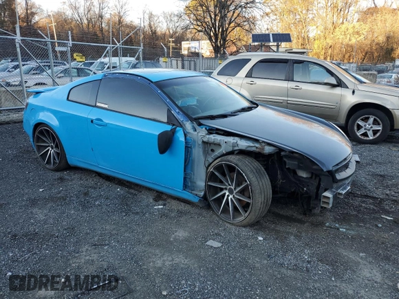 2005 Infiniti G35 Coupe with VIN JNKCV54E75M407264, listed as a Copart auction lot 78836344 with 0 mi miles and Salvage Title. Bid and sale history available at carsss.com. Image 4.