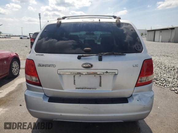 2006 Kia Sorento LX with VIN KNDJD733365591766, listed as a Copart auction lot 49040625 with 141,945 mi miles and Salvage Title. Bid and sale history available at DreamBid. Image 6.