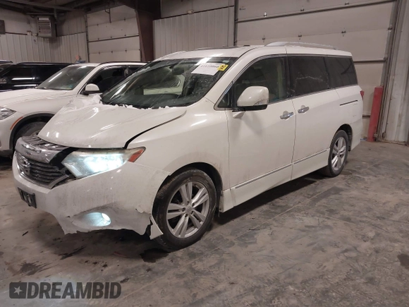 2012 Nissan Quest S z VIN JN8AE2KP4C9044275, wystawiony jako IAAI lot #41610060 z przebiegiem 147 561 mil mil oraz . Historia ofert i sprzedaży dostępna na DreamBid. Obrazek 2.