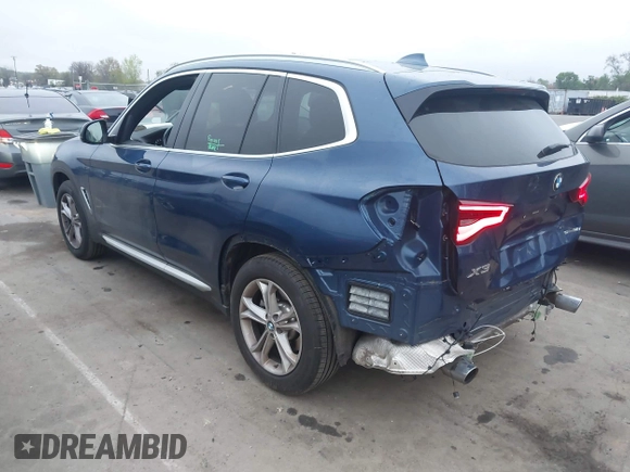 2021 BMW X3 sDrive30i z VIN 5UXTY3C02M9F37961, wystawiony jako IAAI lot #41922237 z przebiegiem 33 804 mil mil oraz . Historia ofert i sprzedaży dostępna na DreamBid. Obrazek 3.