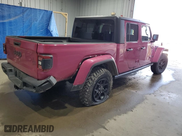 2024 Jeep Gladiator Sport S with VIN 1C6HJTAG9RL126938, listed as a Copart auction lot 54168665 with 6,975 mi miles and Salvage title. Bid and sale history available at DreamBid. Image 3.
