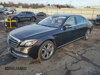 2018 Mercedes-Benz S 560 with VIN WDDUG8GB4JA387477, listed as a Copart auction lot 86575774 with 53,624 mi miles and Salvage Title. Bid and sale history available at carsss.com. Image 1.