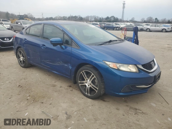 2014 Honda Civic Sedan EX with VIN 19XFB2F83EE084634, listed as a Copart auction lot 46585605 with 97,213 mi miles and Salvage Title. Bid and sale history available at carsss.com. Image 4.