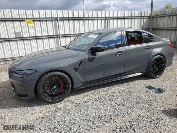 2022 BMW M3 Competition with VIN WBS33AY07NFL70096, listed as a Copart auction lot 71321674 with 48,873 mi miles and Salvage Title. Bid and sale history available at carsss.com. Image 1.