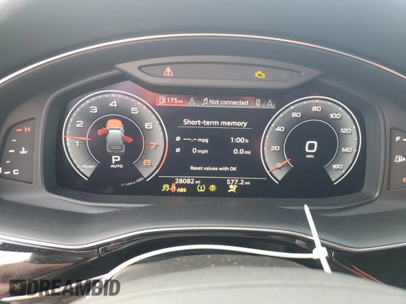 2020 Audi Q7 Premium with VIN WA1AJAF7XLD007623, listed as a Copart auction lot 46716255 with 28,082 mi miles and Salvage Title. Bid and sale history available at carsss.com. Image 9.