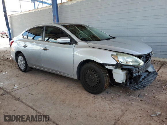 2017 Nissan Sentra S with VIN 3N1AB7AP6HY265433, listed as a Copart auction lot 59423425 with 86,718 mi miles and Salvage title. Bid and sale history available at DreamBid. Image 4.