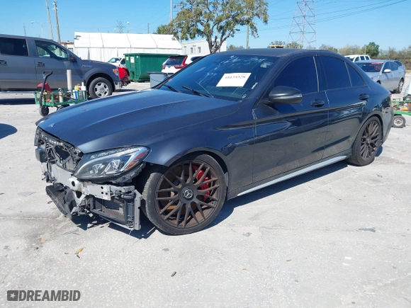 2016 Mercedes-Benz C-Class AMG C 63 S with VIN 55SWF8HB6GU114950, listed as a IAAI auction lot 41635328 with 148,830 mi miles. Bid and sale history available at carsss.com. Image 17.