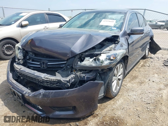 2014 Honda Accord EX-L with VIN 1HGCR2F81EA212596, listed as a IAAI auction lot 41959668 with 143,839 mi miles and . Bid and sale history available at carsss.com. Image 17.