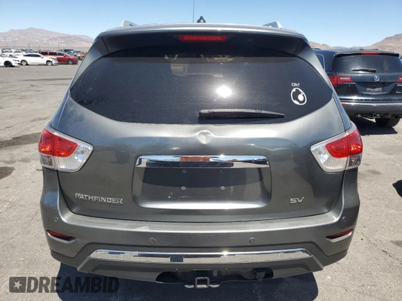 2015 Nissan Pathfinder SV z VIN 5N1AR2MN0FC672297, wystawiony jako Copart lot #57278785 z przebiegiem 85 083 mil mil oraz Szkoda całkowita • Salvage title. Historia ofert i sprzedaży dostępna na DreamBid. Obrazek 6.