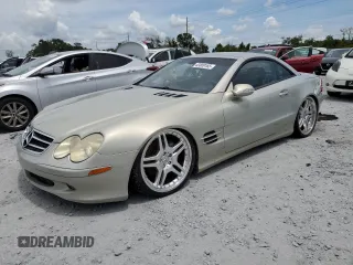 2003 Mercedes-Benz SL 500 with VIN WDBSK75F43F010183, listed as a Copart auction lot 63809165 with Not provided miles and Salvage title. Bid and sale history available at DreamBid. Image 1.