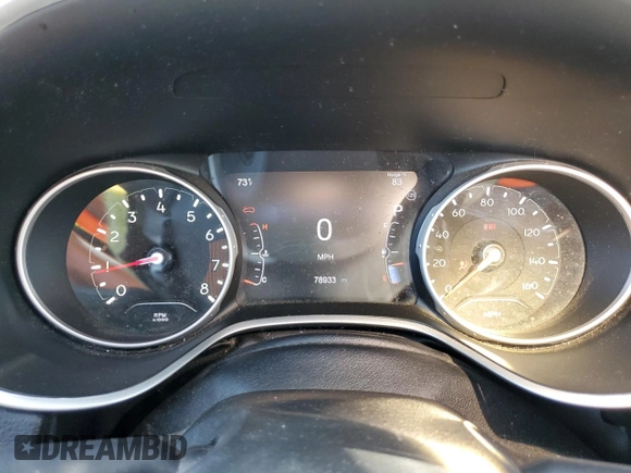 2020 Jeep Compass Limited with VIN 3C4NJDCB5LT233323, listed as a Copart auction lot 75712774 with 78,933 mi miles and Salvage Title. Bid and sale history available at carsss.com. Image 9.
