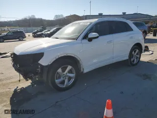 2021 Audi Q3 Premium with VIN WA1AUCF3XM1092773, listed as a Copart auction lot 49658385 with 72,572 mi miles and Salvage Title. Bid and sale history available at carsss.com. Image 1.