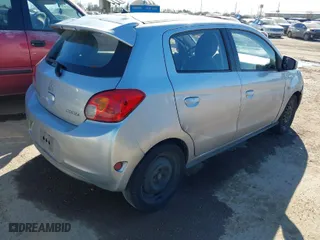 2015 Mitsubishi Mirage DE with VIN ML32A3HJ6FH052931, listed as a IAAI auction lot 41736742 with 267,006 mi miles. Bid and sale history available at carsss.com. Image 4.