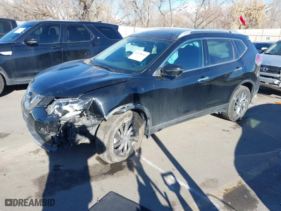 2016 Nissan Rogue SV with VIN KNMAT2MV7GP737792, listed as a IAAI auction lot 41334664 with 51,739 mi miles. Bid and sale history available at carsss.com. Image 17.
