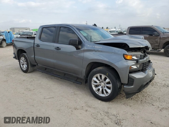 2020 Chevrolet Silverado 1500 Custom with VIN 3GCPWBEK4LG364229, listed as a Copart auction lot 48424615 with 57,742 mi miles and Salvage Title. Bid and sale history available at carsss.com. Image 4.