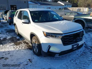 2025 Honda Pilot EX-L with VIN 5FNYG1H4XSB056396, listed as a IAAI auction lot 41145469 with 1 mi miles. Bid and sale history available at carsss.com. Image 1.