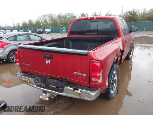 2007 Dodge 1500 SLT with VIN 1D7HU182X7S191322, listed as a IAAI auction lot 41715180 with Not Provided miles. Bid and sale history available at carsss.com. Image 4.
