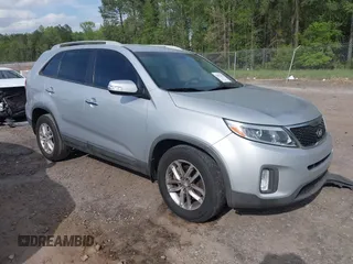 2015 Kia Sorento LX with VIN 5XYKT4A66FG604410, listed as a IAAI auction lot 42012639 with 80,765 mi miles. Bid and sale history available at carsss.com. Image 1.