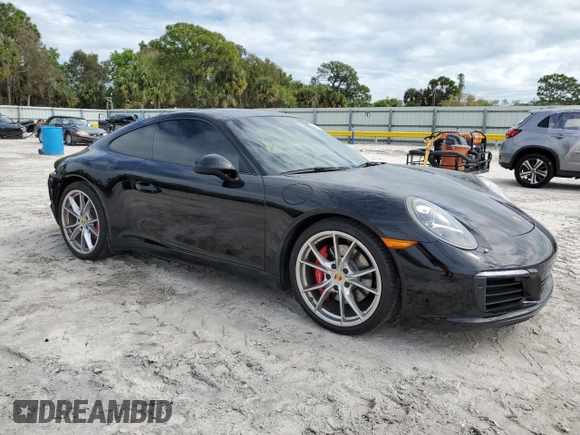 2017 Porsche 911 Carrera S with VIN WP0AB2A94HS123761, listed as a Copart auction lot 46687815 with 41,828 mi miles and Salvage Title. Bid and sale history available at DreamBid. Image 4.