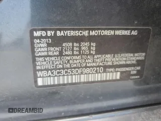 2013 BMW 3 Series 320i xDrive с VIN WBA3C3C53DF980210, выставлен на аукционе Copart как лот 56383714 с пробегом 115 824 миль миль и Списание • Salvage title. История ставок и продаж доступна на DreamBid. Изображение 12.