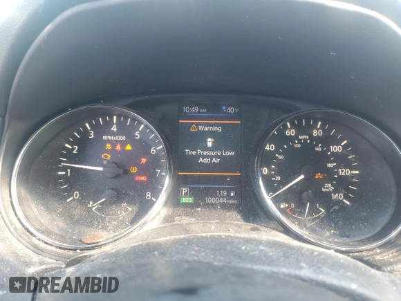 2019 Nissan Rogue S with VIN KNMAT2MV2KP539596, listed as a Copart auction lot 49121755 with 100,044 mi miles and Salvage Title. Bid and sale history available at carsss.com. Image 9.