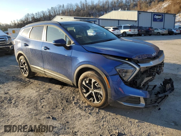 2025 Kia Sportage EX with VIN 5XYK3CDF4SG245350, listed as a Copart auction lot 42441815 with 1,816 mi miles and Salvage Title. Bid and sale history available at carsss.com. Image 4.