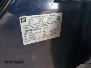 2015 GMC Terrain SLE with VIN 2GKALMEK9F6312433, listed as a Copart auction lot 62165065 with 136,695 mi miles and Clean title. Bid and sale history available at DreamBid. Image 13.